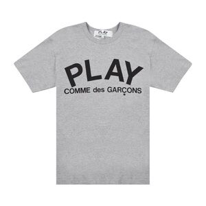 Comme des Garçons PLAY Logo Crewneck Tshirt in Gray